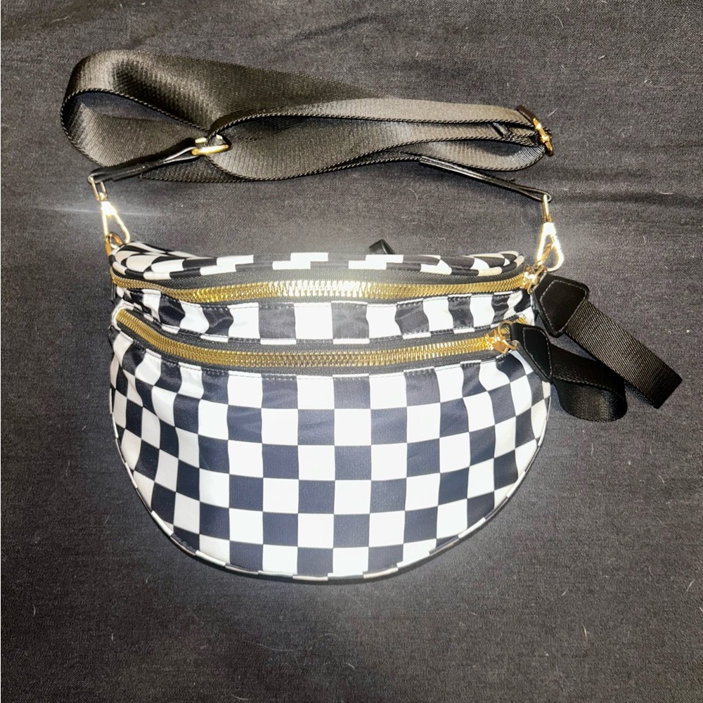 Checkered Black and White Women's Bag